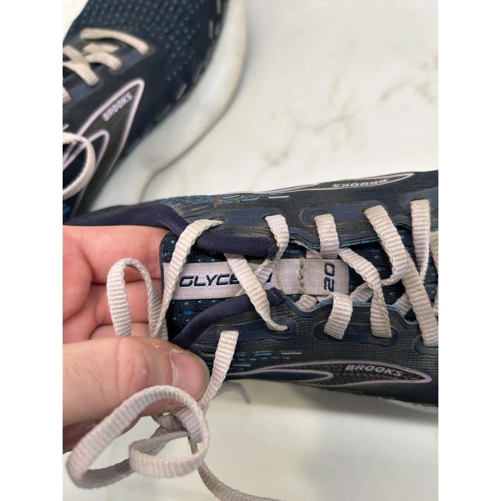 Brooks Glycerin GTS 20 Purple Blue Running Shoes Sneakers Womens 8.5 D 8.5D Wide - Image 6