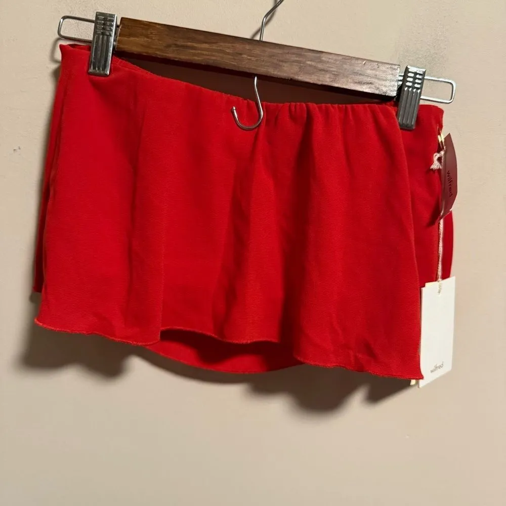 NWT Aritzia Wilfred Bonaventure Red Bouncy Tube Strapless Crop Top- Size Small - Image 4