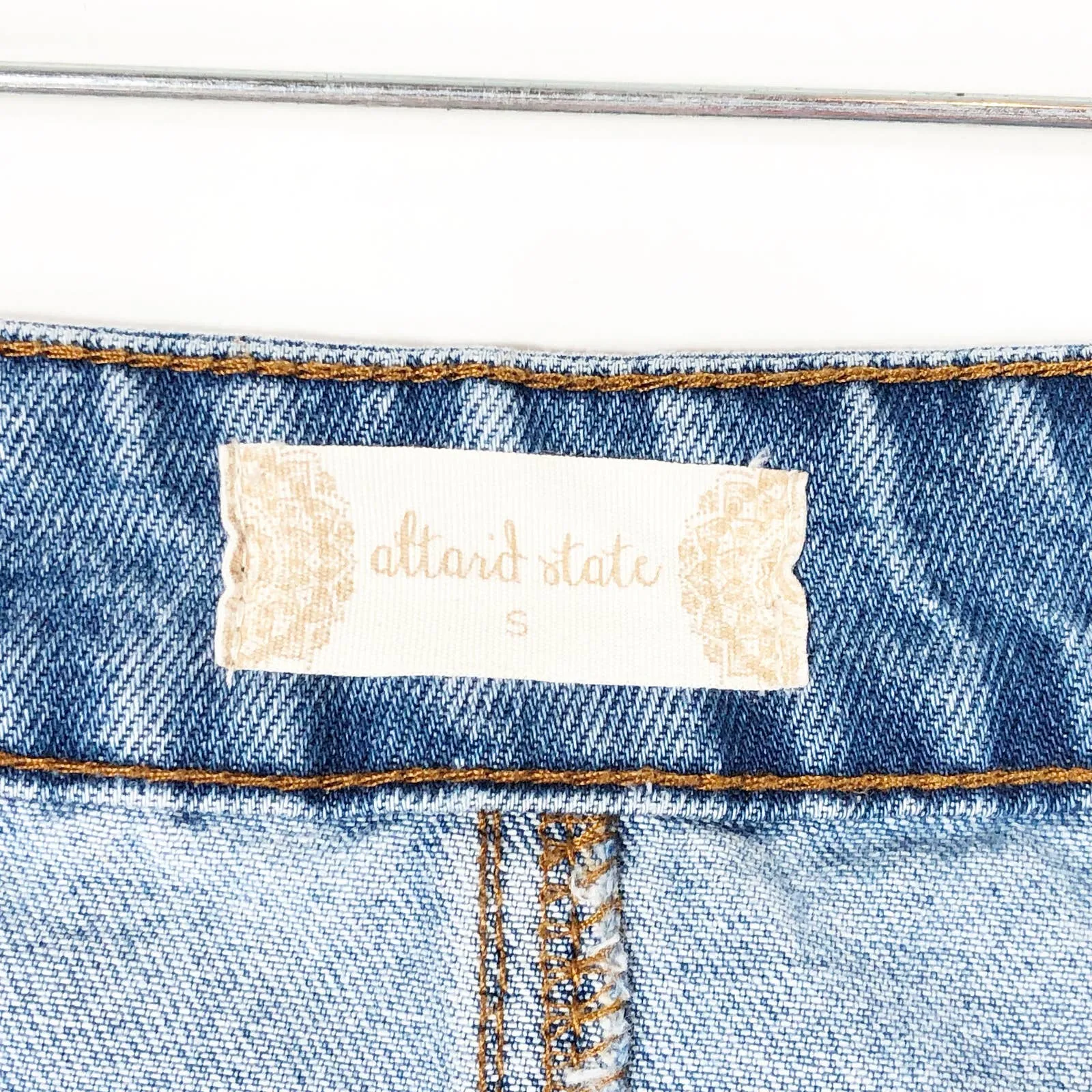 Altard State Small Monana Skirt Denim‎ Jean Blue Front Full Zip Mini Women 750 - Image 8