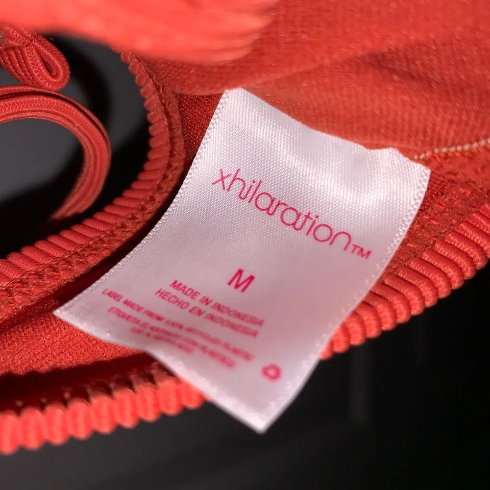 Women’s Xhilaration Ribbed Side Cinch Sienna/Burnt Orange One Piece Swimsuit - Image 3