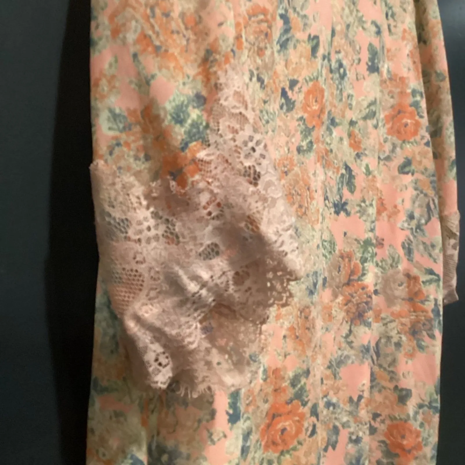 Astr the label coral multi floral Sheath mini dress chiffon  size large - Image 3