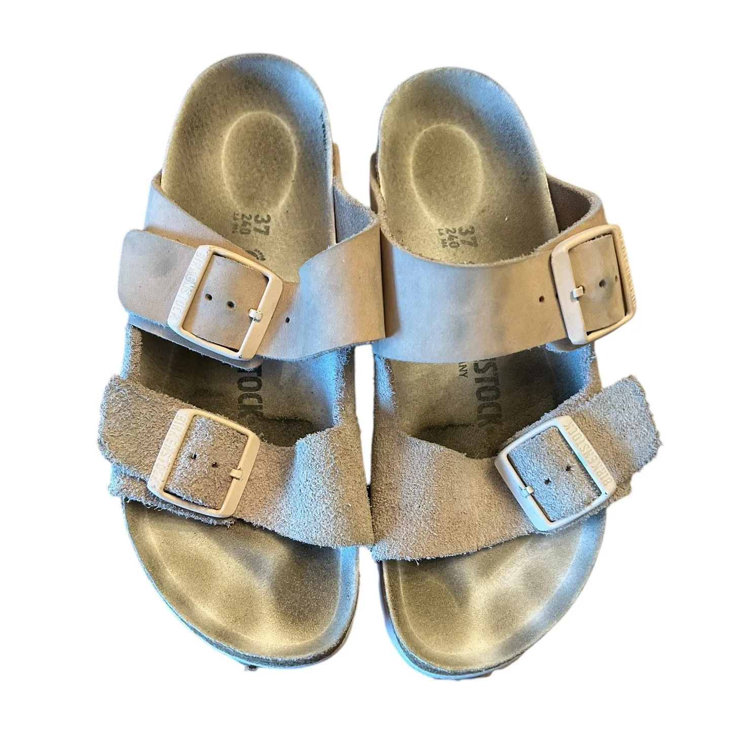 BIRKENSTOCK Women's Arizona Sandals EU 37 US 6 6.5 Pink Light Rose Suede Nubuck - Image 2