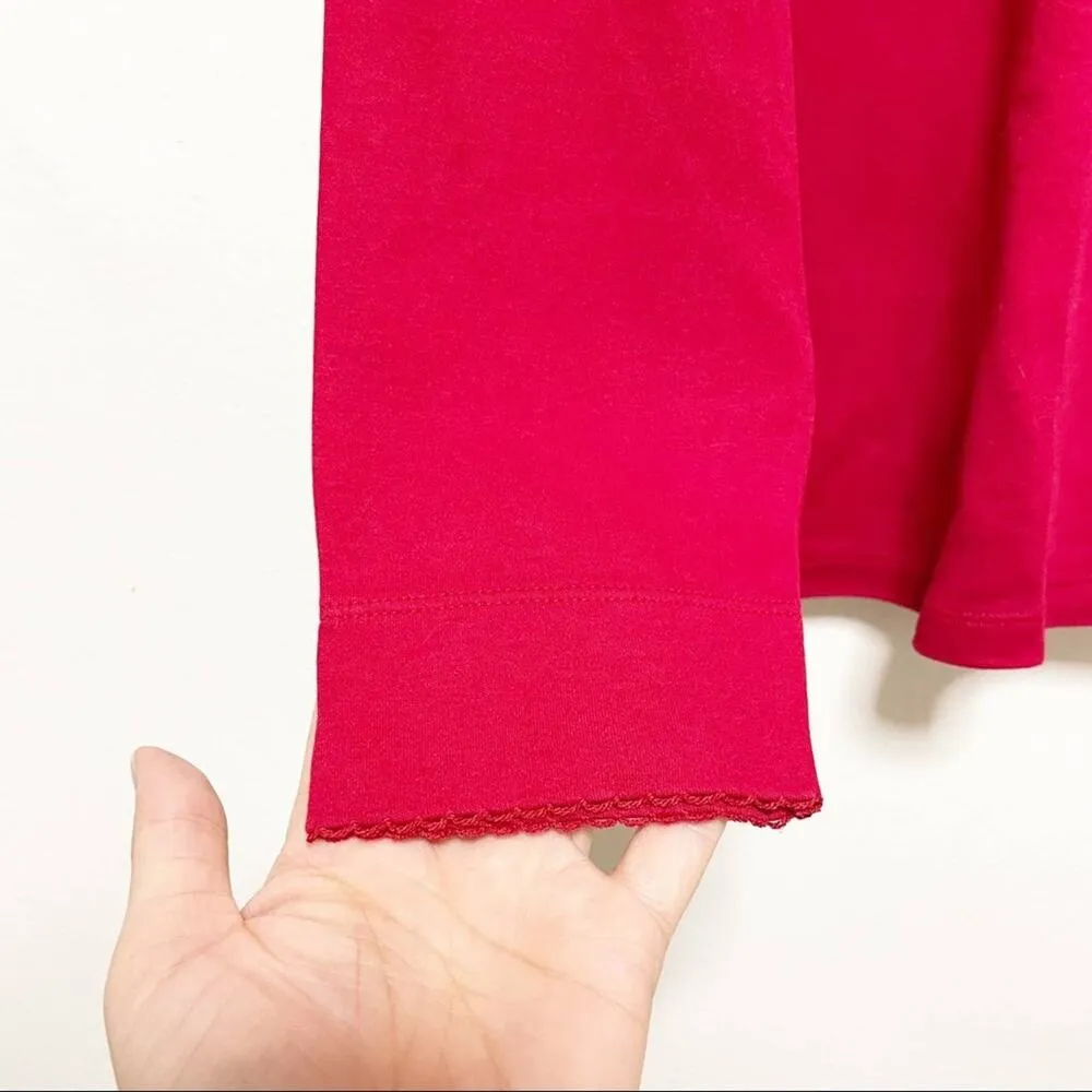 Lands' End Red Long Sleeve Pajama Set - Image 5