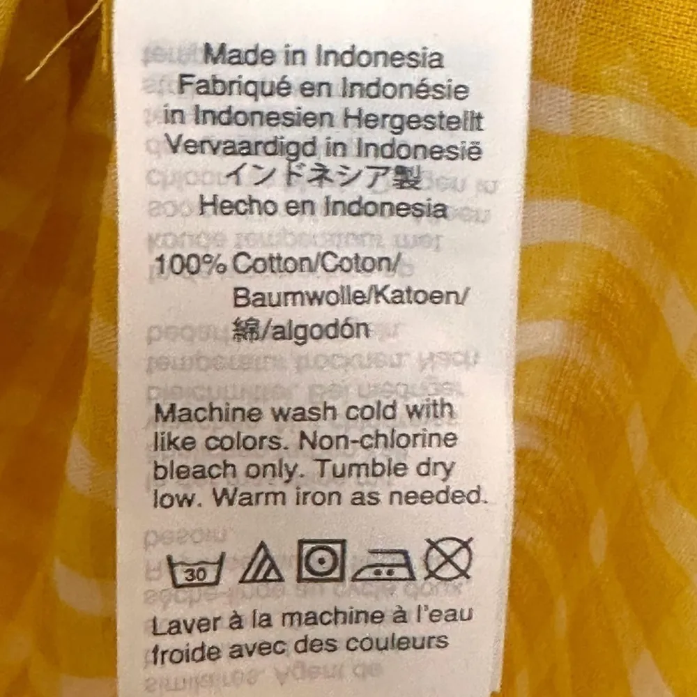 J. Crew Yellow Gingham Popover Lightweight Ruffle Top Shirt XS NWT Preppy Spring - Image 11