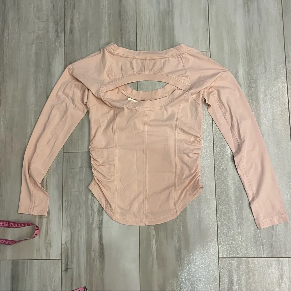NWT Daily Practice by Anthropologie Fitted Scoop Neck Light Pink Shirt, size XS - Image 15