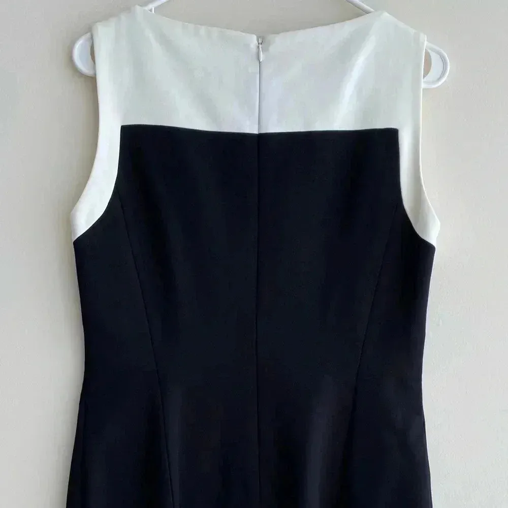 Lauren Ralph Lauren Black and White Sheath Dress, Size 14P - Image 8