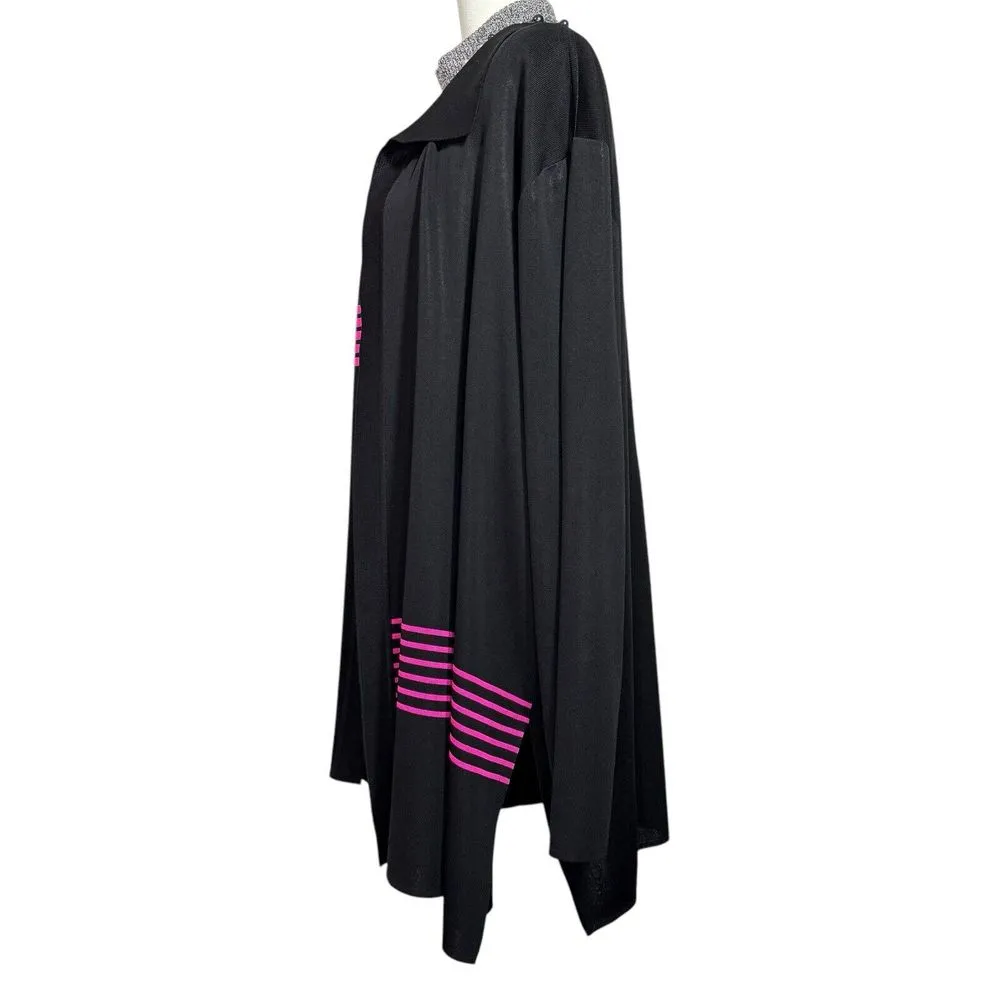 VTG Exclusively Misook 2X Cardigan Sweater Jacket Career Workwear Black‎ Artsy - Image 6