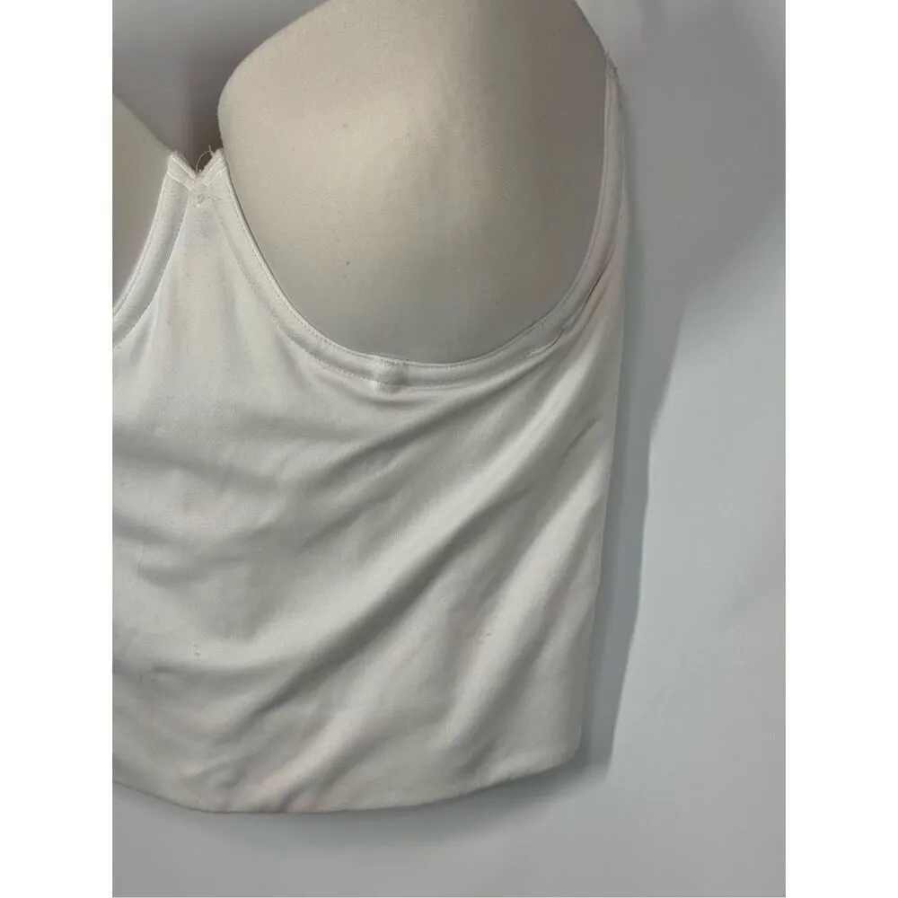 Maidenform Bridal Bra White Strapless Long Line 7715 Boned Size 36D - Image 3