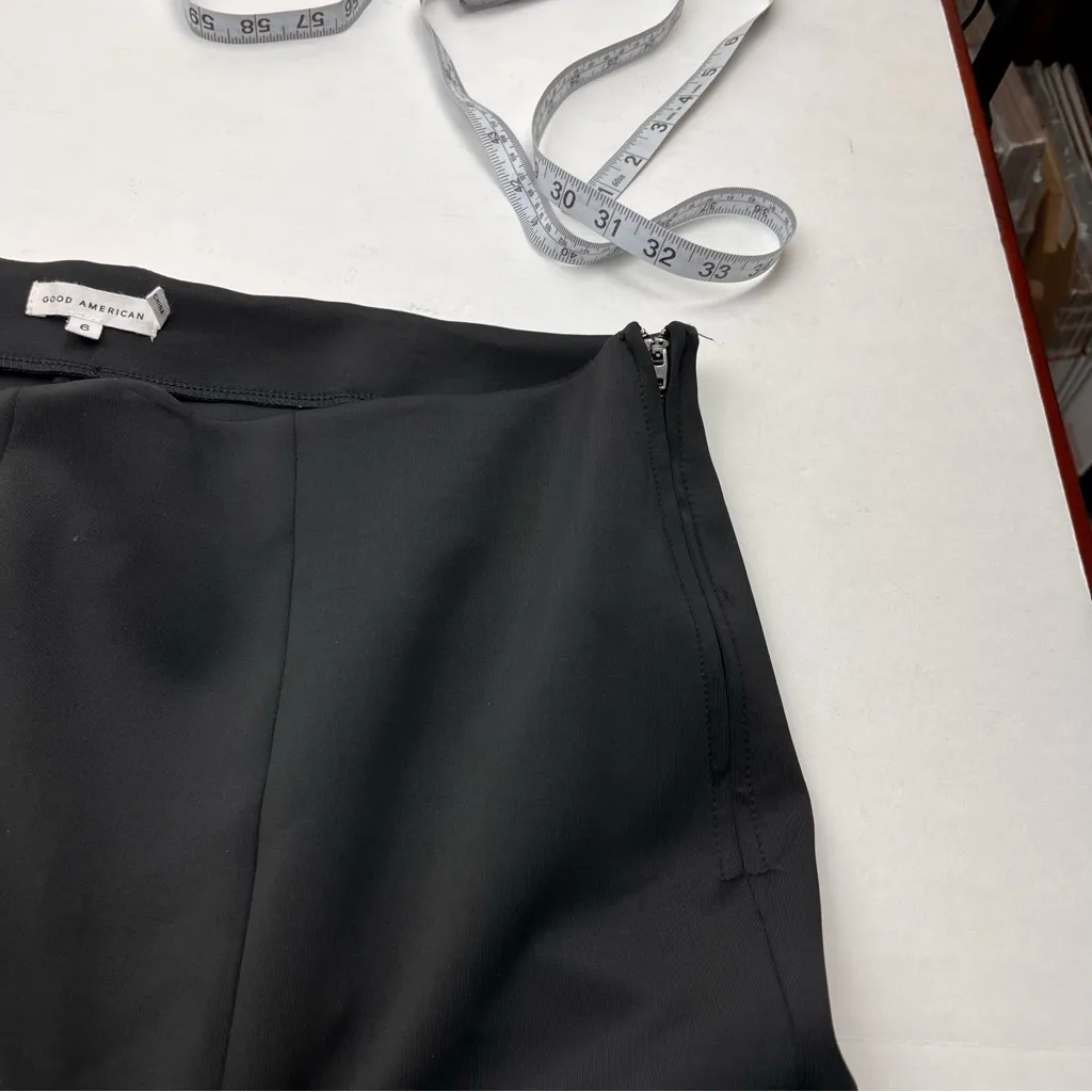 Good American Good Waist Flare Scuba Pant Womens Size 6 3XL Black Side Zipper‎ - Image 10