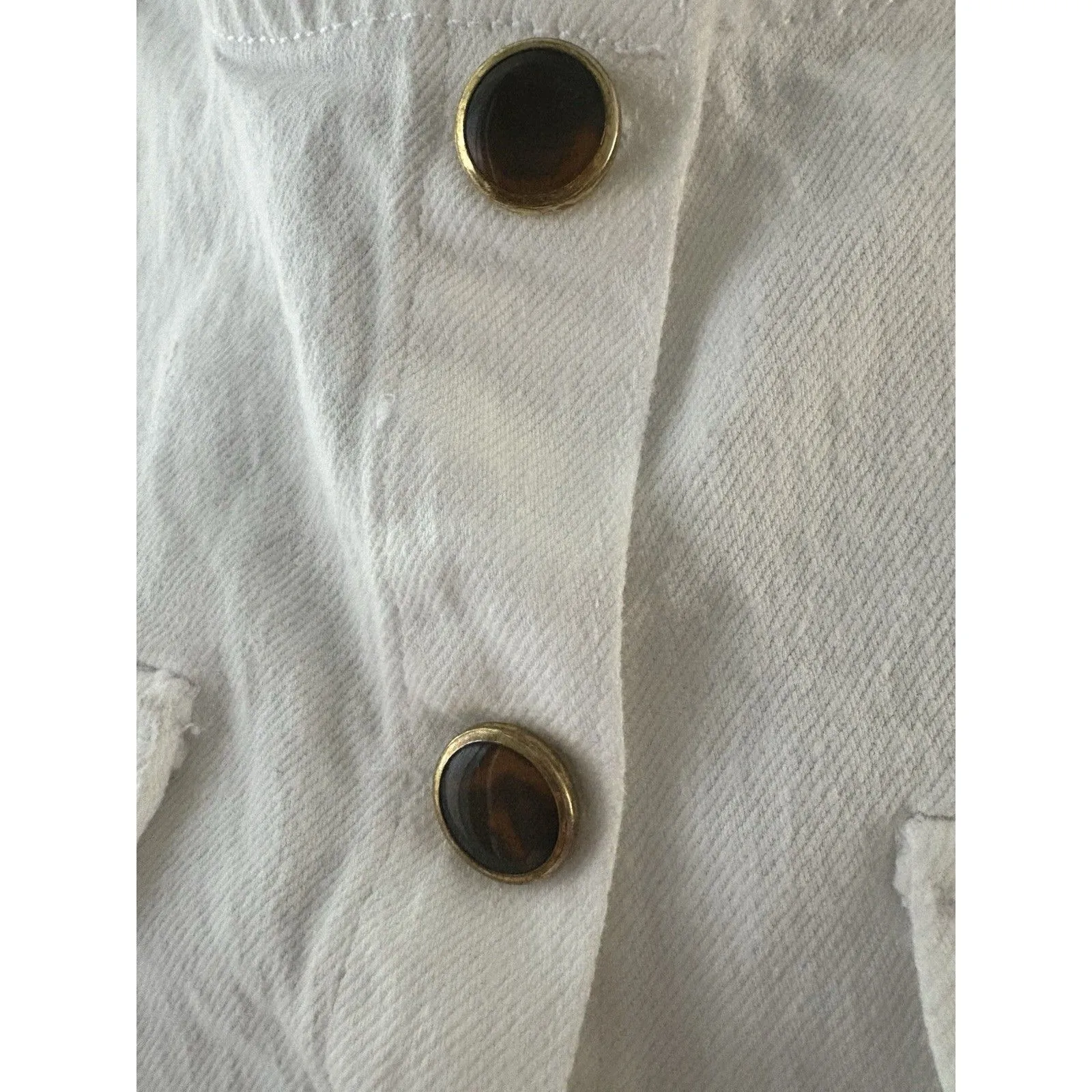 Reformation Jeans Vest Womens Size 10 White Cher Denim Button Up Vest Festival - Image 4