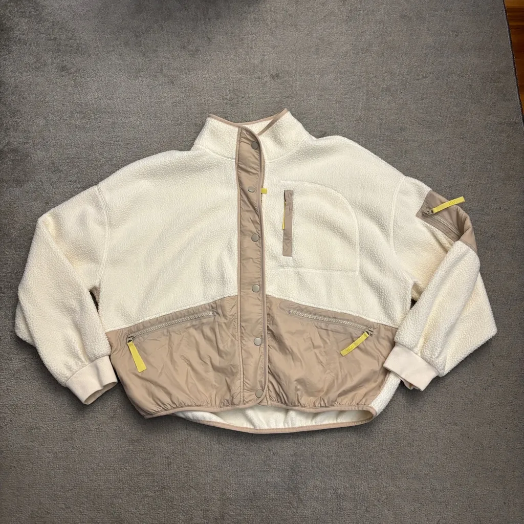 Madewell MWL Drapey Sherpa Buick Jacket Antique Cream - Image 5