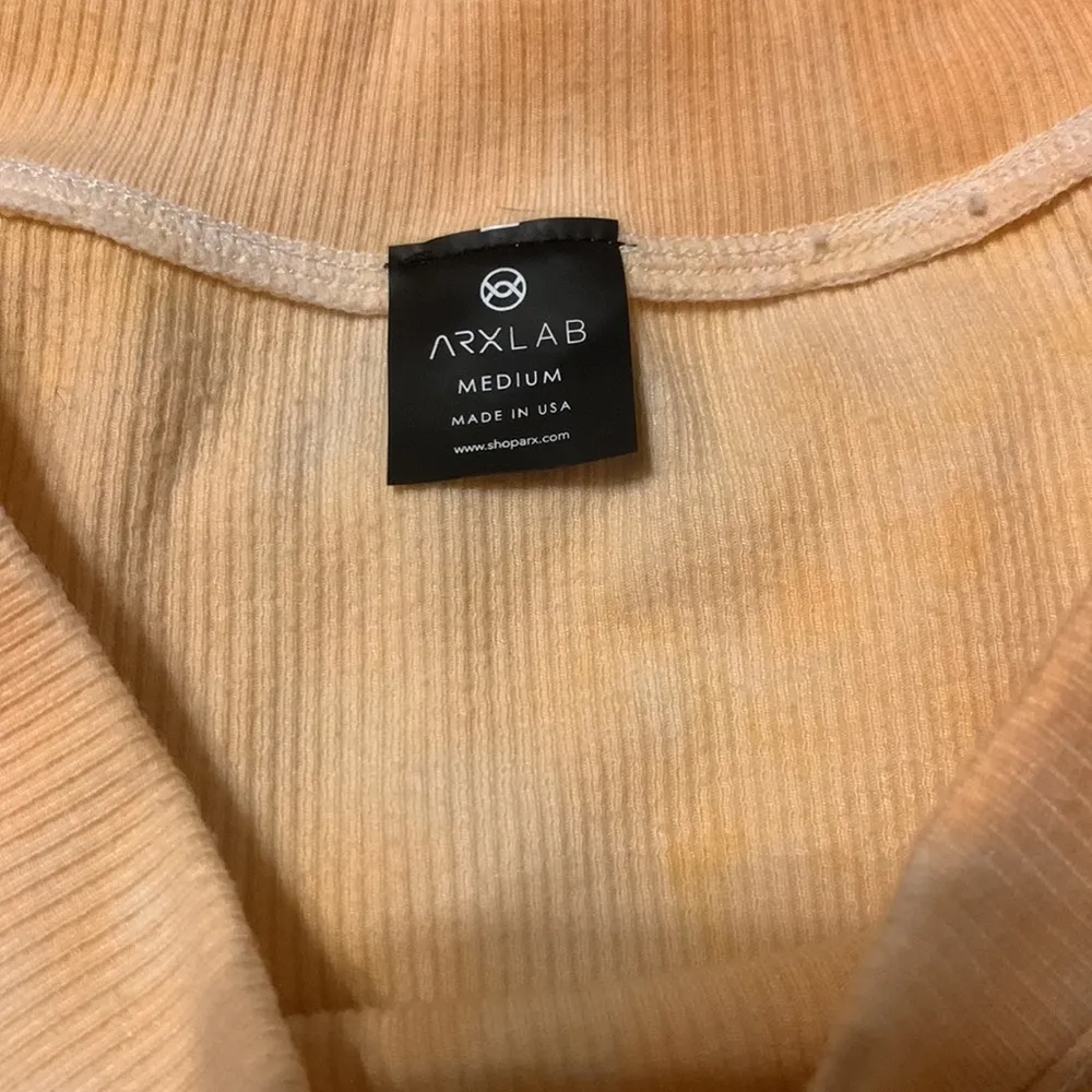 ARX LAB Tie Dye Ribbed Knit Crop Top Orange Size M - Image 10