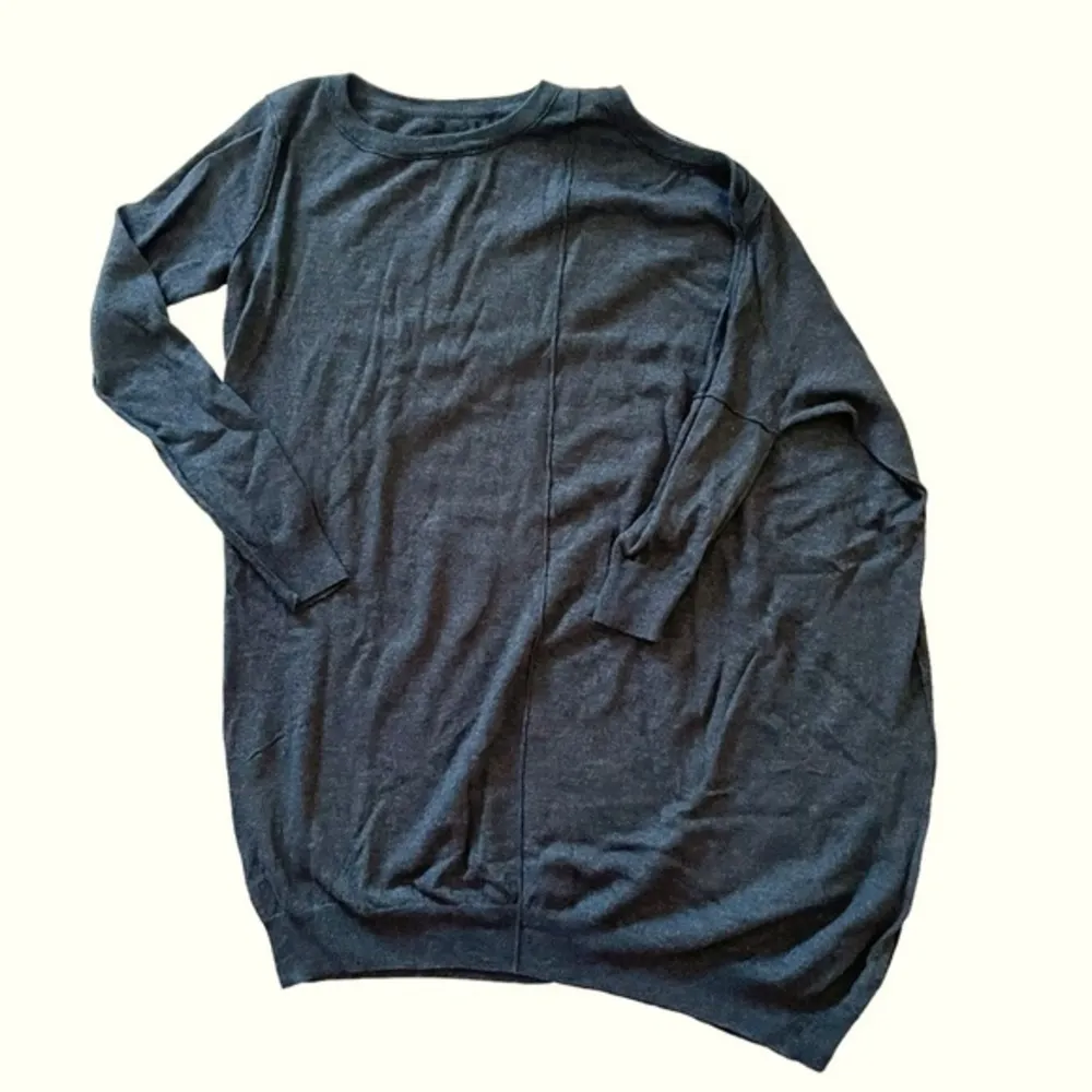 Roulo Jumper Sweater Dress - Gray Asymmetrical Cold Shoulder Tunic - Image 2