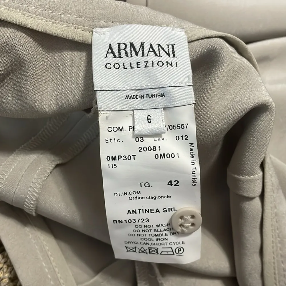 💙💖 Armani Collezioni Beige Wide Leg Pants - Image 7