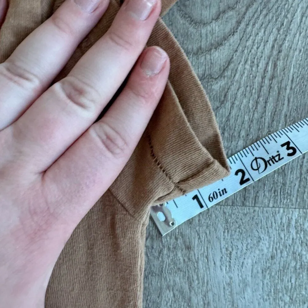 Nuuds Crop Short Sleeve Top Cropped Oversized Tan Nude Crewneck Baby XXXL Cotton Size undefined - Image 5