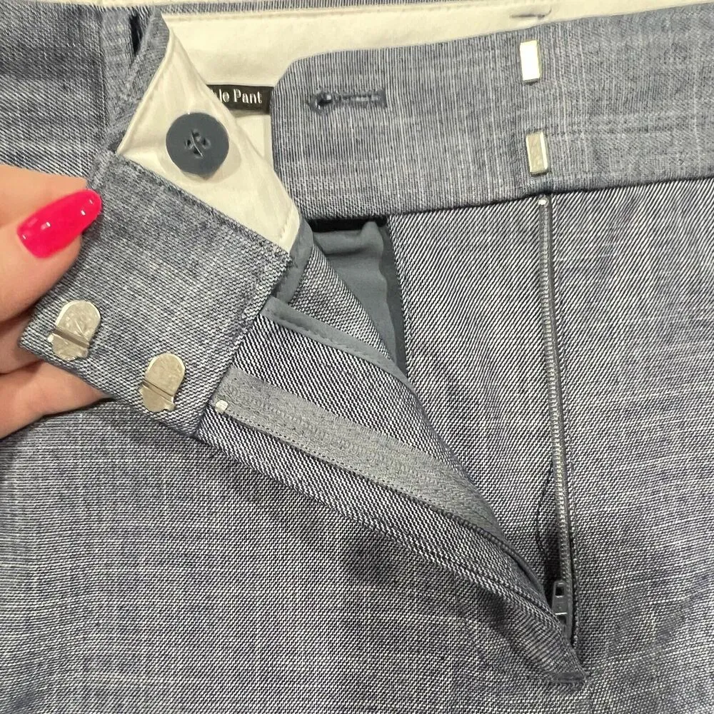 Talbots Sz 12 Hampshire Ankle Pants in Sharkskin Women’s Straight Leg High Rise - Image 10