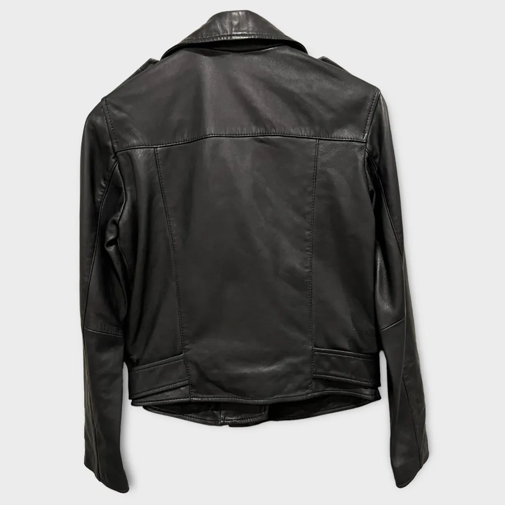 ALLSAINTS Balfern Leather Biker Jacket (US/4) Black - Image 4