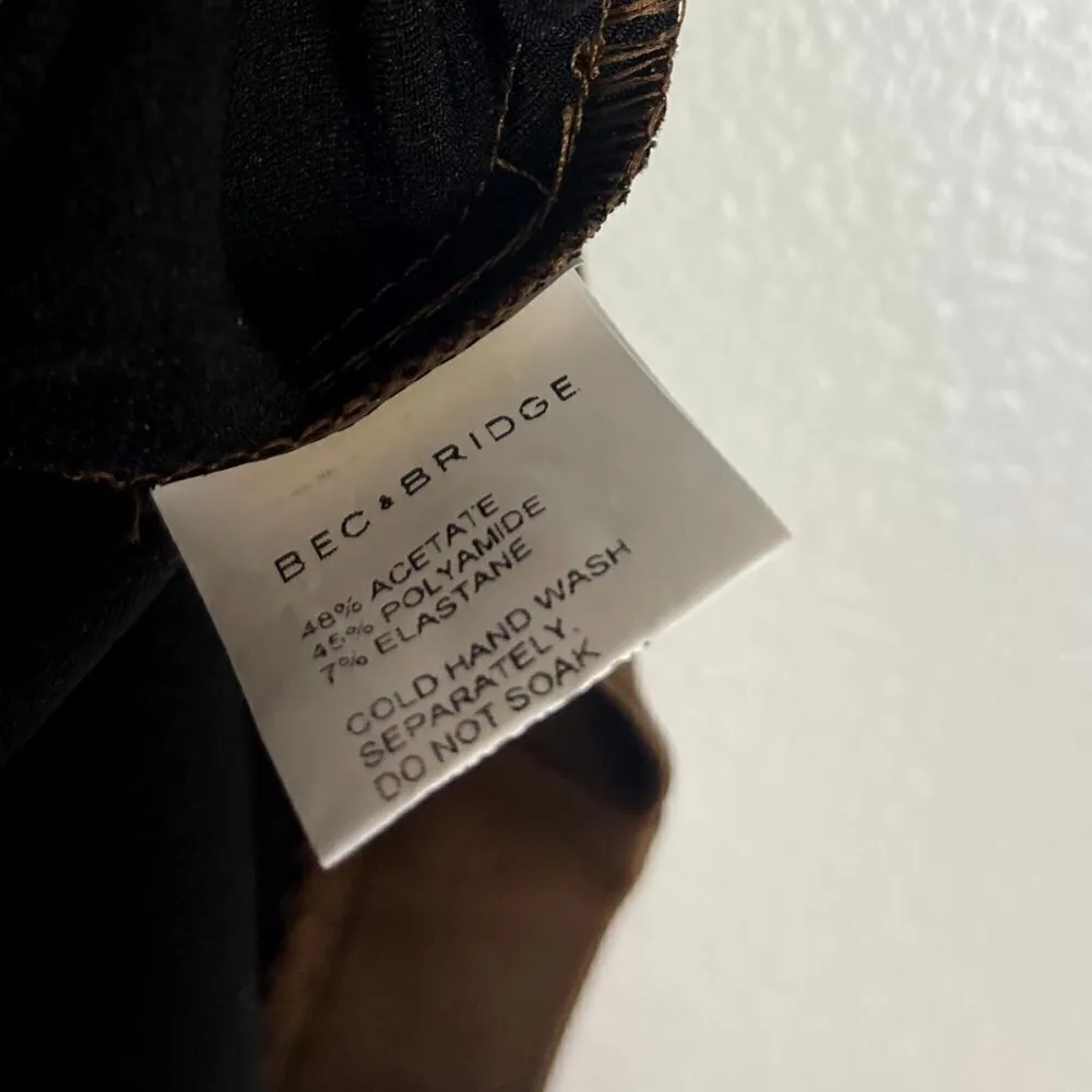 BEC & BRIDGE Heather Strapless Satin Minidress in Cognac Size US 6 - Image 7