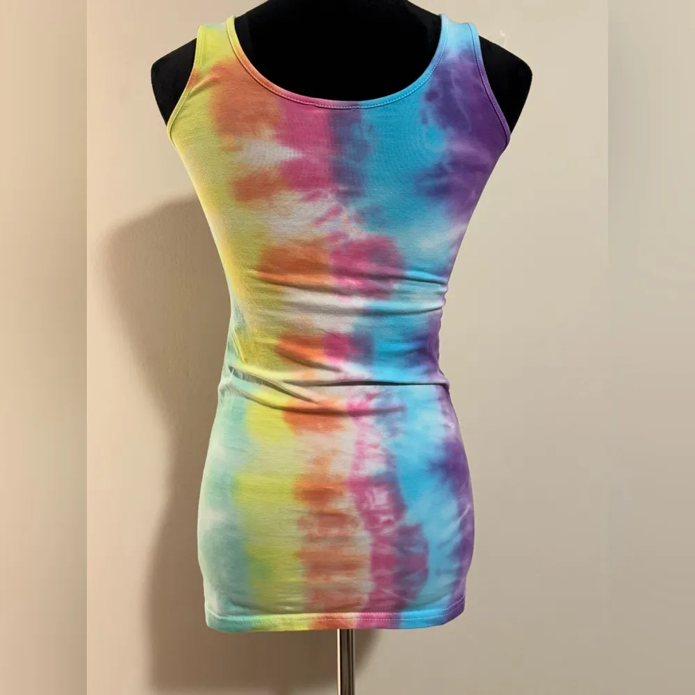 Handmade  Abound Multicolor Tie-Dye Tank Top size large - Image 4