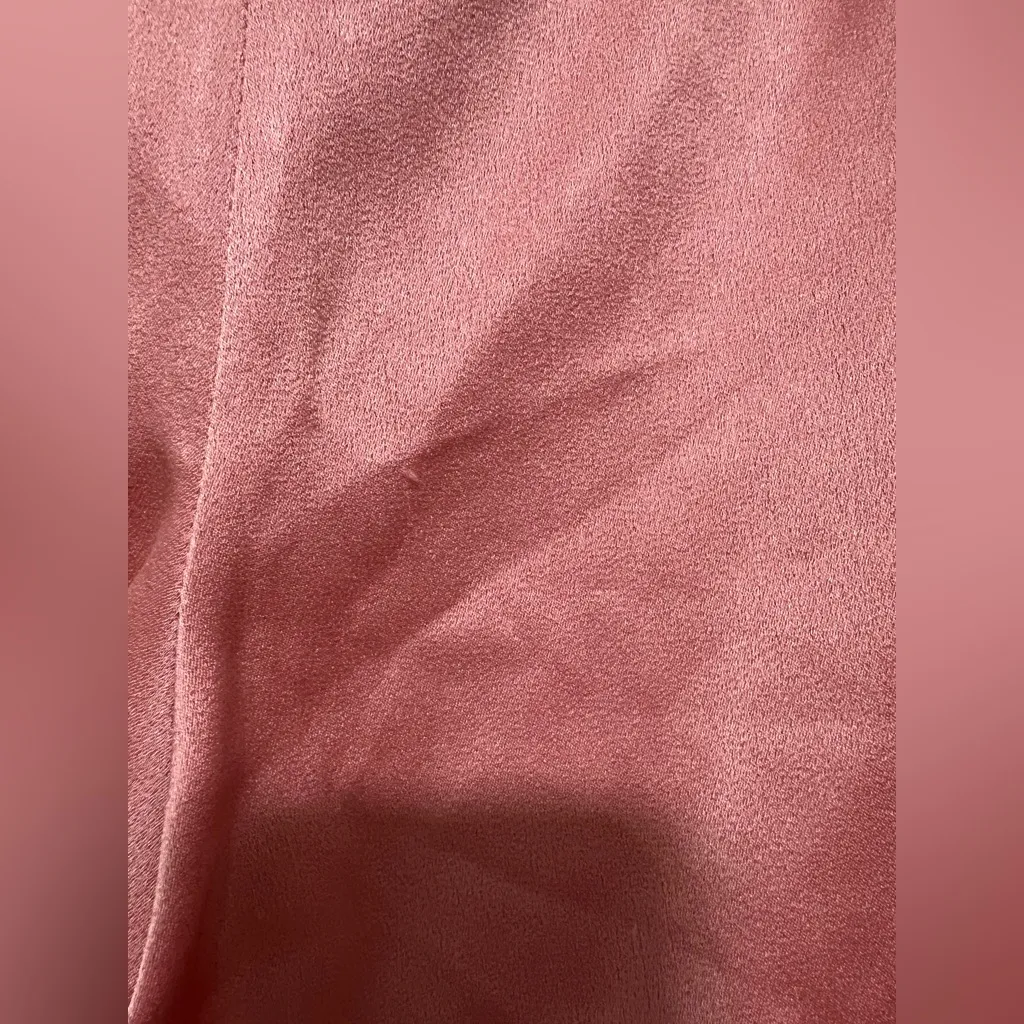 Alice + Olivia $395 Deanna Pink Rose Wide Leg Satin Pants Feminine Coquette - Image 6