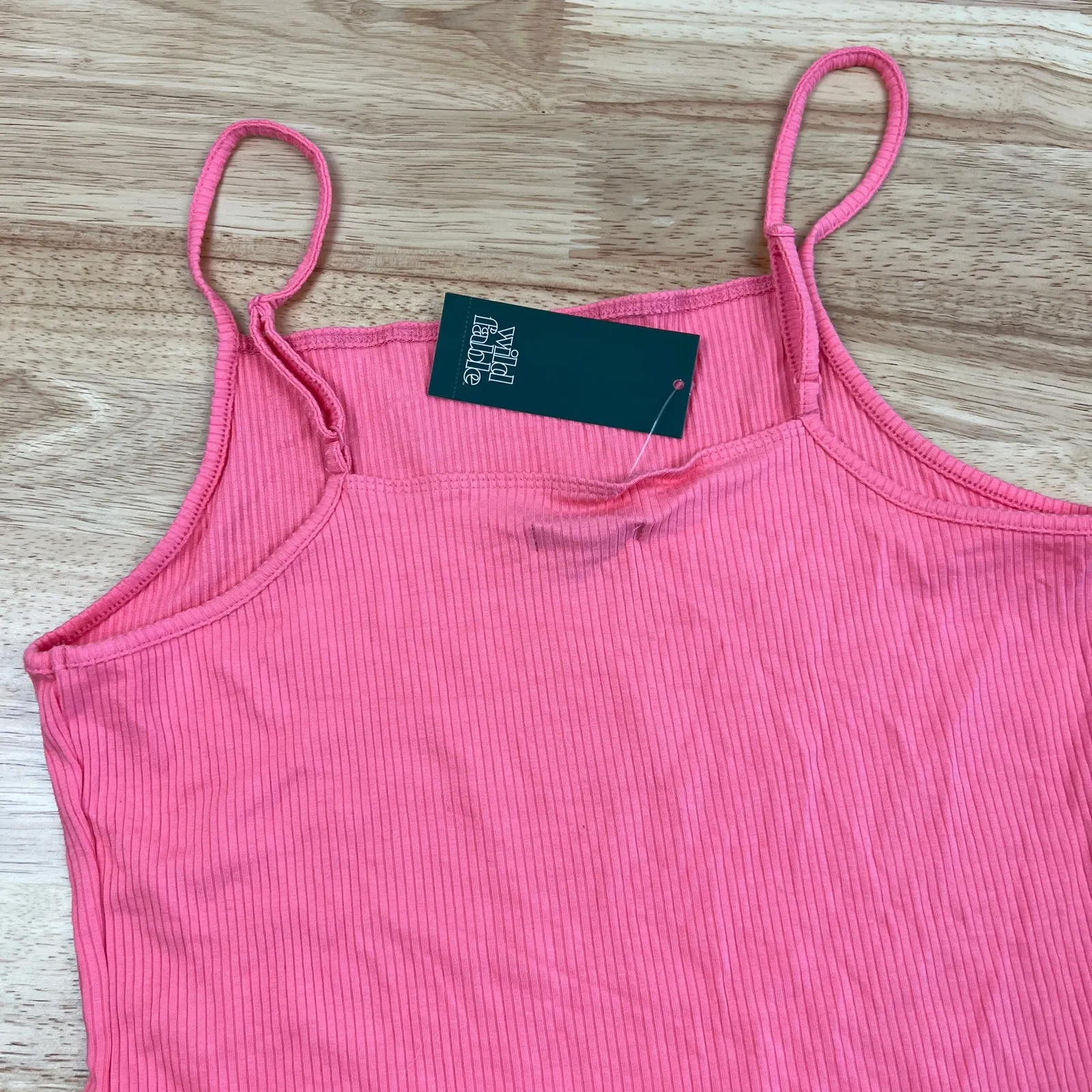 Wild Fable Women's Pink Spaghetti Strap Bodysuit - Size Medium - NWT - Image 7