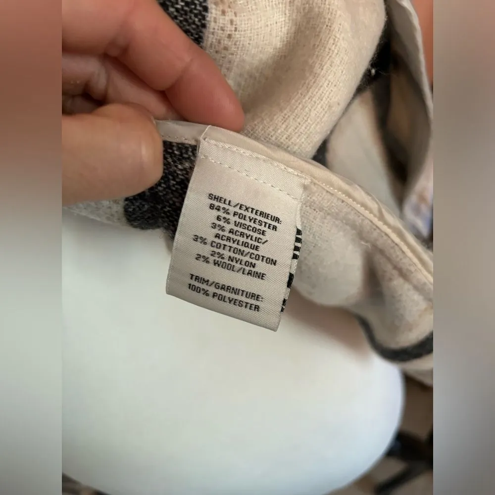 NWT Bagatelle Cream, Blue, Neutral Plaid Cropped Jacket | M - Image 9