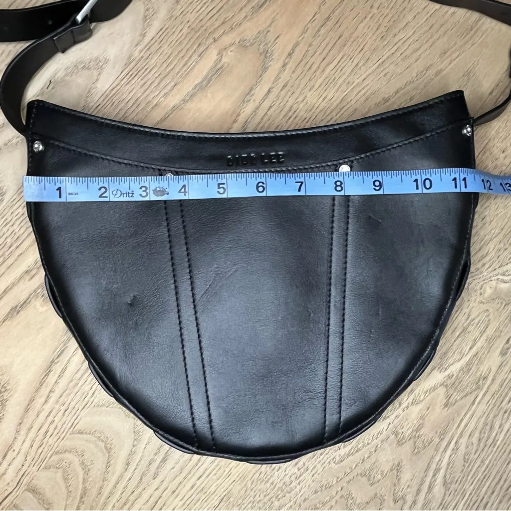 Dion Lee Crescent Weave Black Leather Shoulder Bag - Image 7