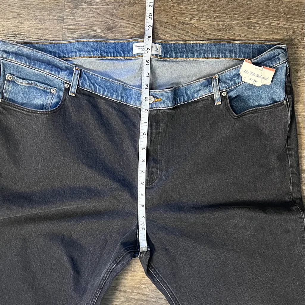 Abercrombie & Fitch Women's High Rise 90s Relaxed Two Tone Jeans 37/24R NEW - Image 8