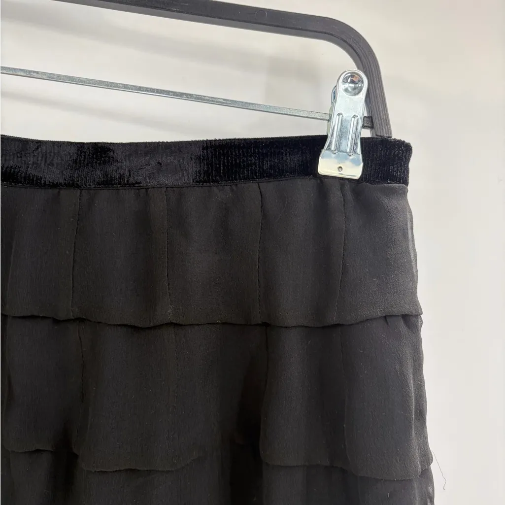 Lanvin hiver 2006 vintage designer designer black tiered skirt rare size 42(28) - Image 4