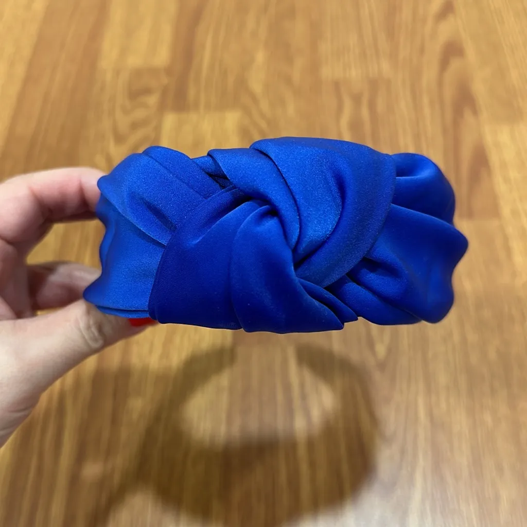 Royal blue knot headband - Image 5