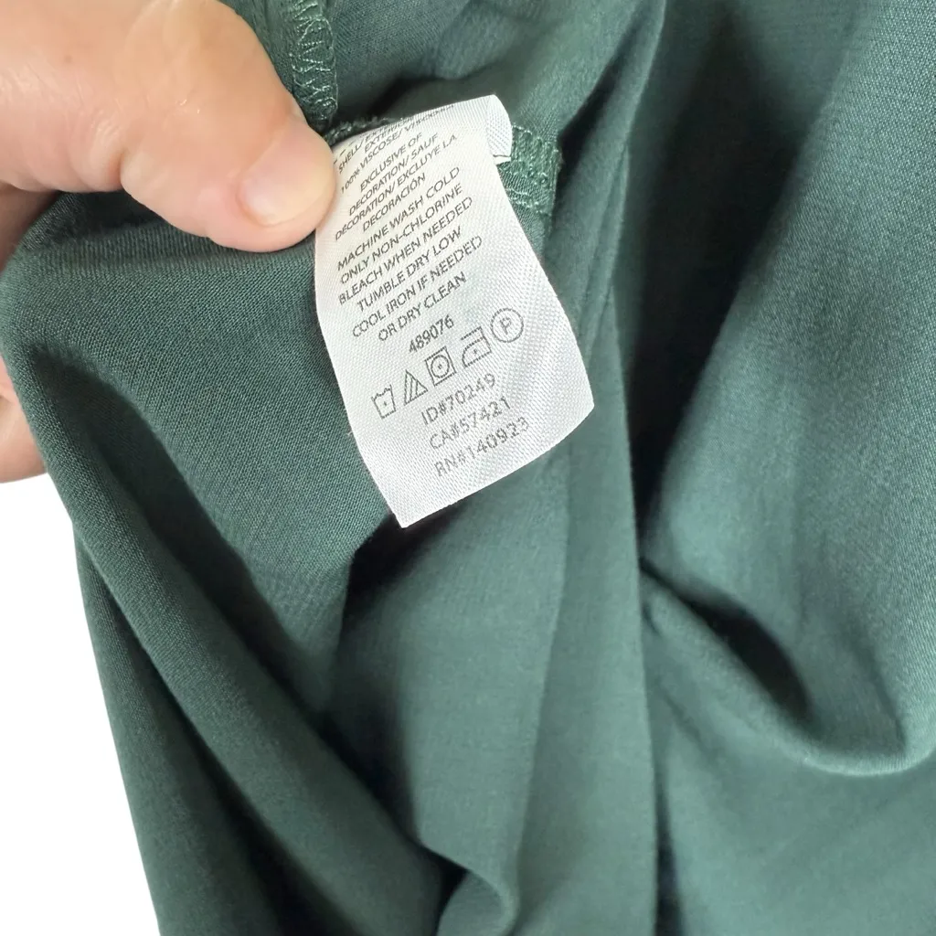 NWT Loft Plus Women’s Eyelet Open Back Keyhole Blouse Dark Green Size 18 - Image 8