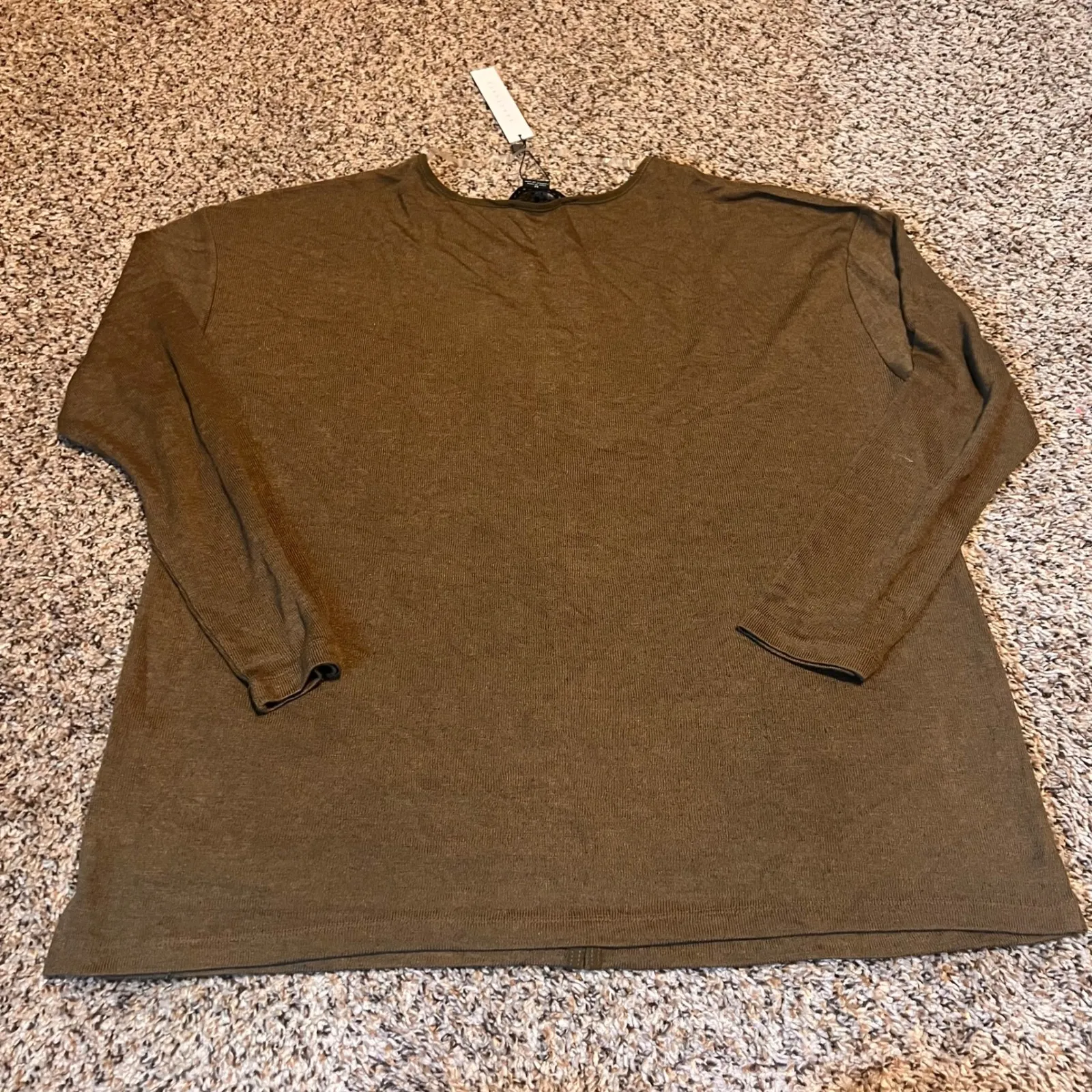 Sanctuary Women 1X Olive‎ Green Long Sleeve Top Zipper Front Casual - Image 5