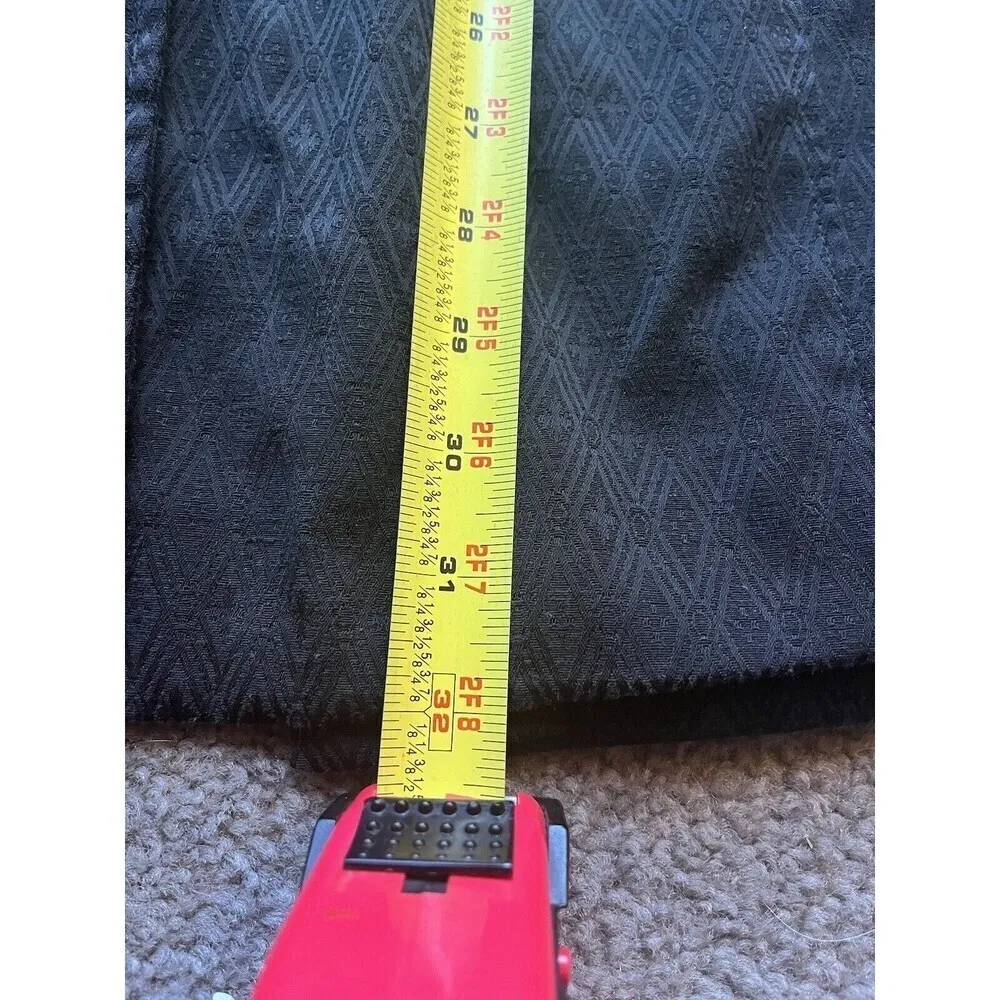 Worthington Women's Black Geometric Print Stretchy Button Up Trench Coat Size 14 - Image 10