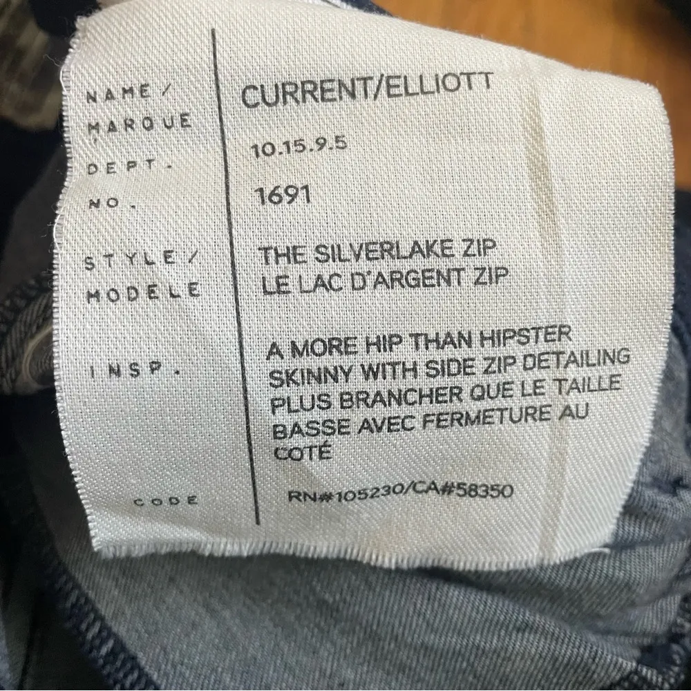 Current Elliot Distressed Skinny Ankle Zip Crops Size 28 - Image 7