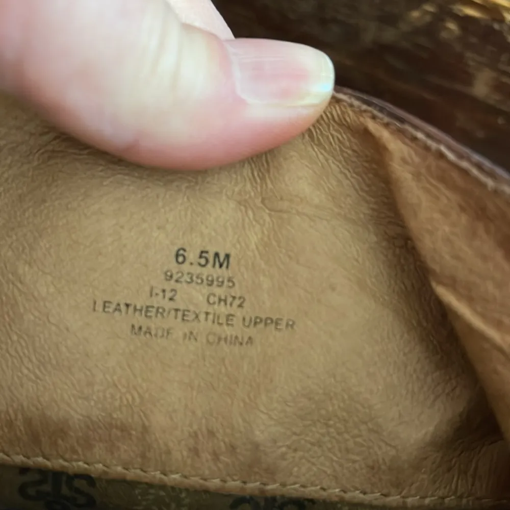 Sperry Gray Quilted Flannel and Leather Riding Boots Size 6.5 - Image 7