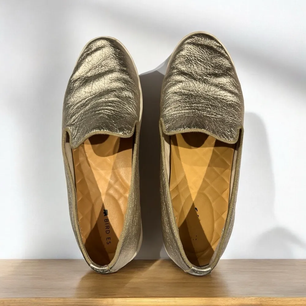 Birdies - The Swift - Gold Leather Slip on Sneakers - 7.5 - Image 3