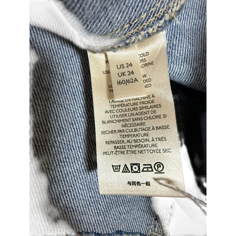 Free People East of Eden Denim Mini Skirt – Size 24 - Image 6