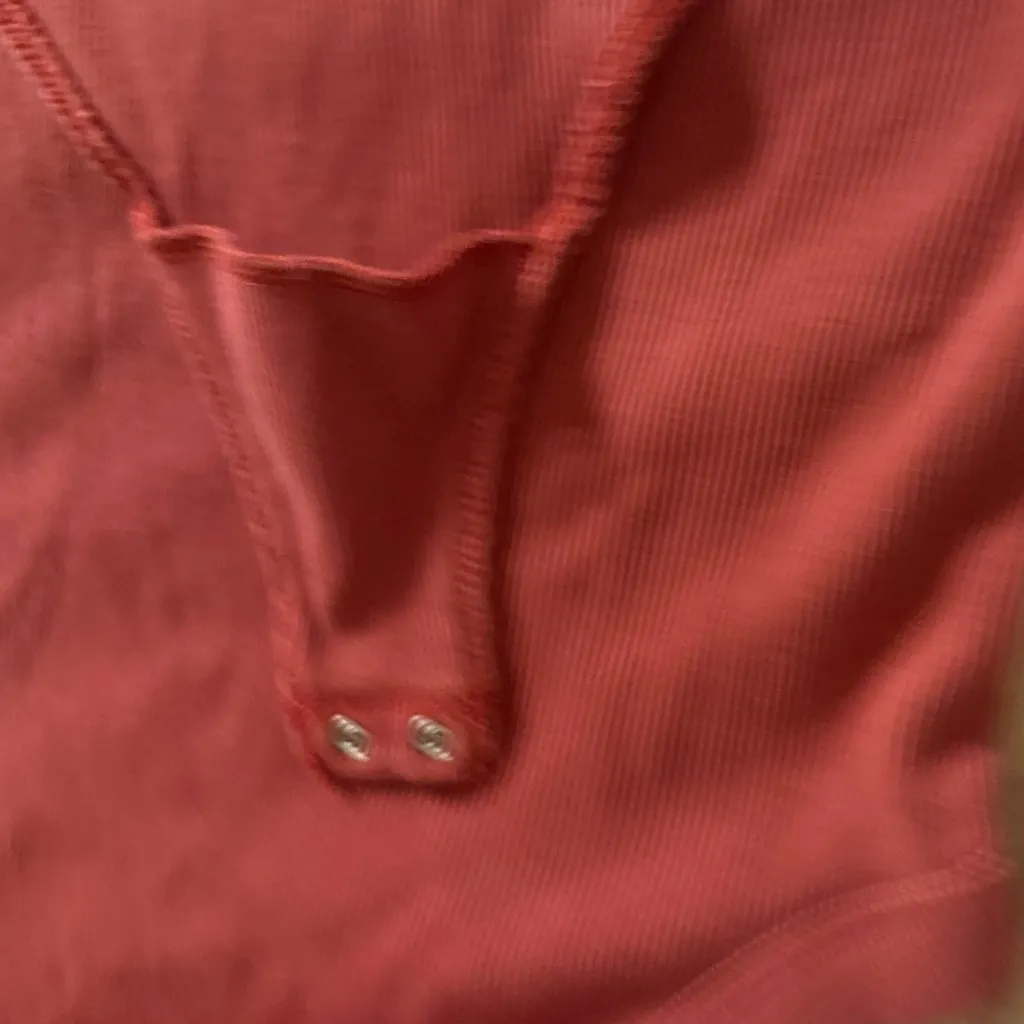 Red Ribbed Sleeveless Bodysuit - Image 5