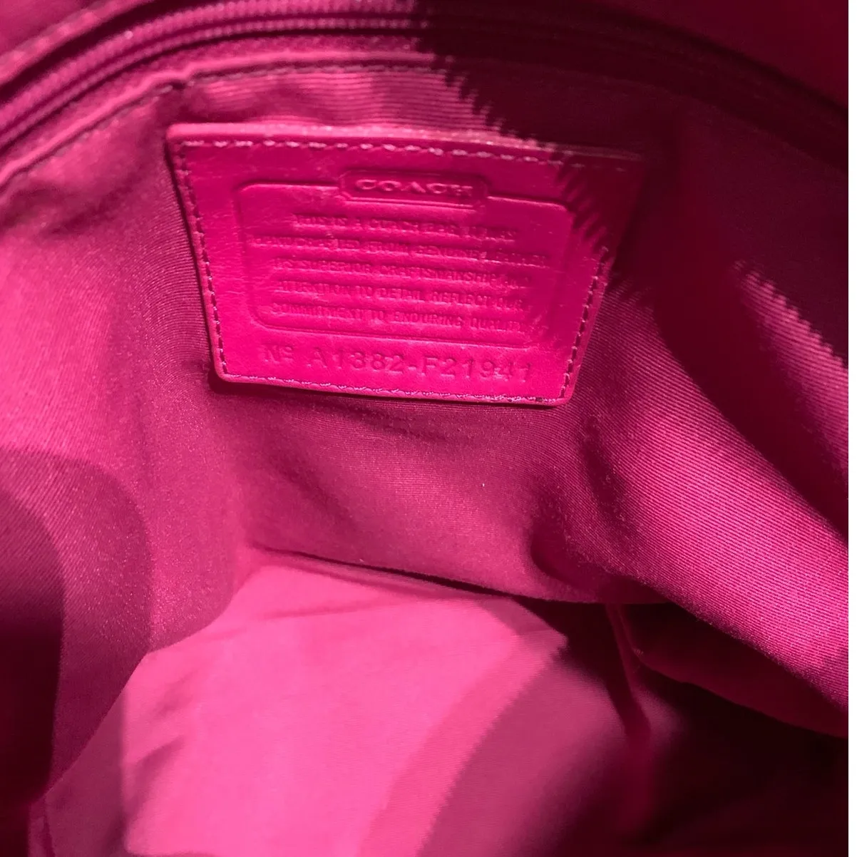 COACH Pink Signature Shoulder Bag Tote - Image 8