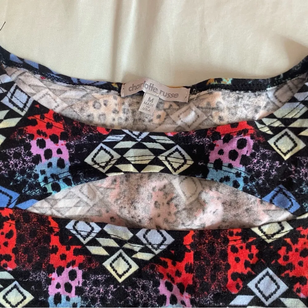 Charlotte Russe Cheetah Colorful Top - Image 2