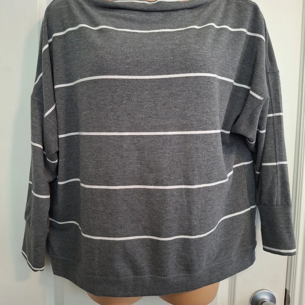 Maurices XL Gray Striped Boat Neck Sweater NWOT - Image 8