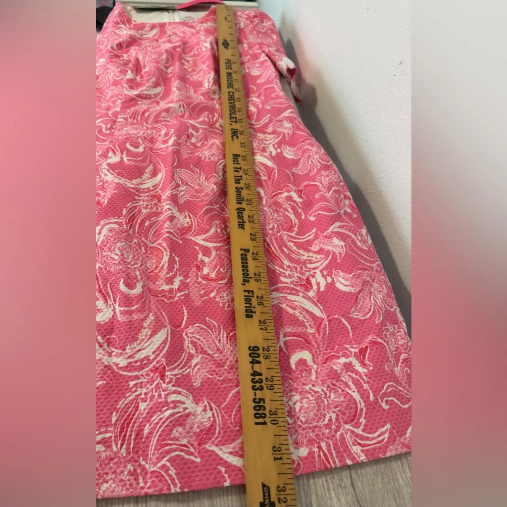 Lilly Pulitzer GOOP Gwyneth Shift Dress Hotty Pink Kiss Kiss ASO SIRENS NWT 00 - Image 8