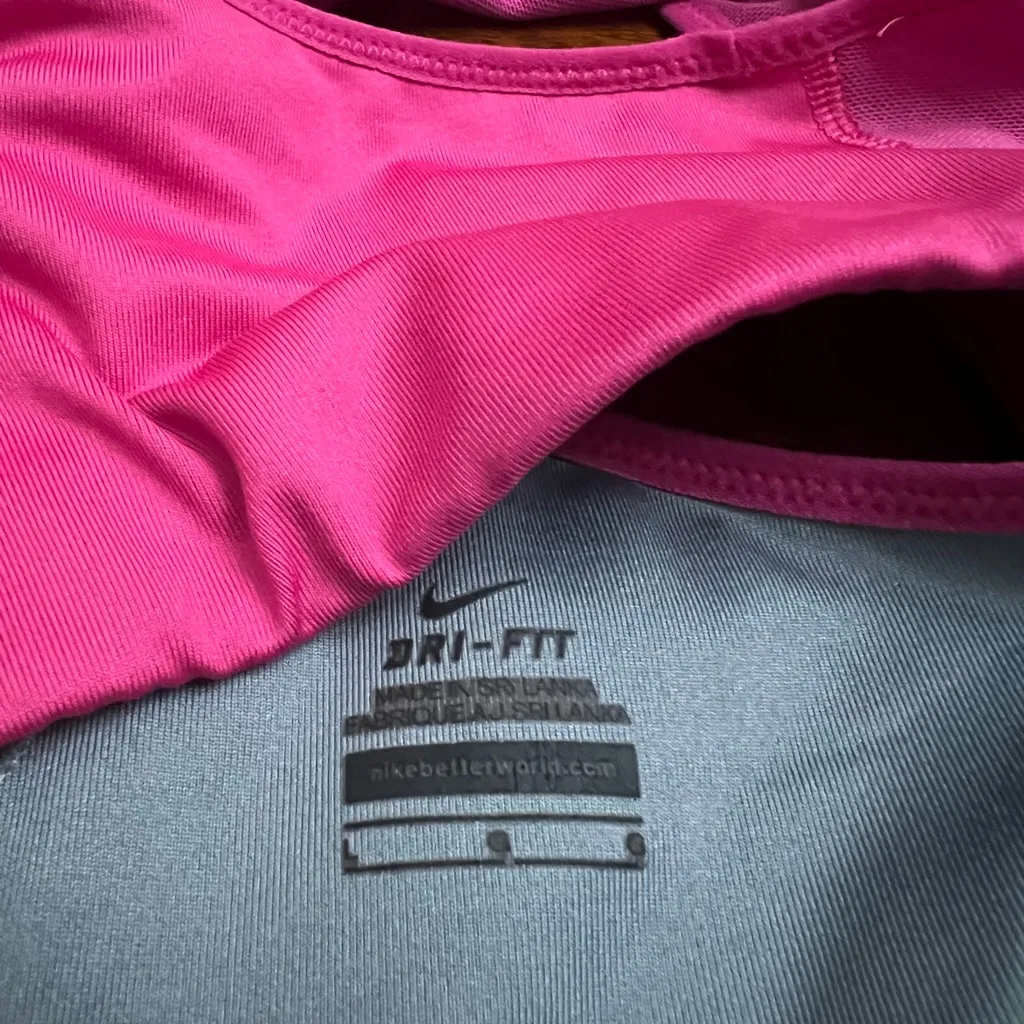 Nike Dri-FIT Sports Bra | Size L | Pink Racerback Compression - Image 3