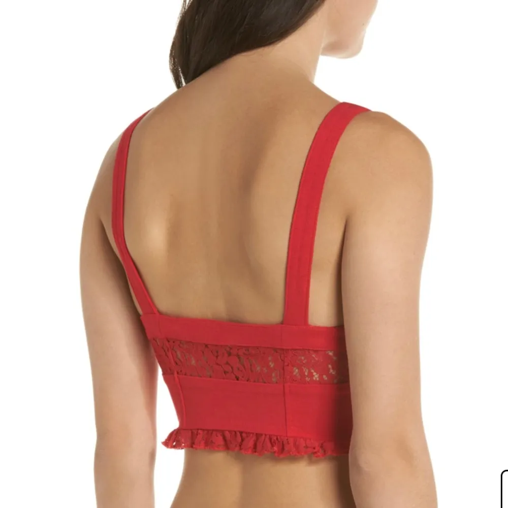Free People Here I Go Red Bralette - Image 3