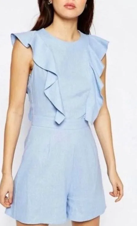 ASOS ruffle detail romper - Image 4