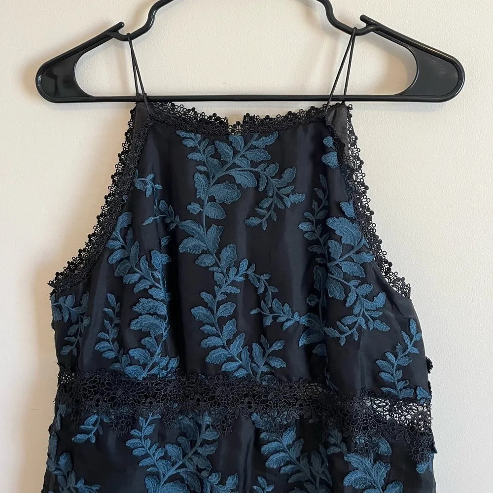 [ML Monique Lhuillier] Embroidered Silk Dress- Size 10 - Image 6