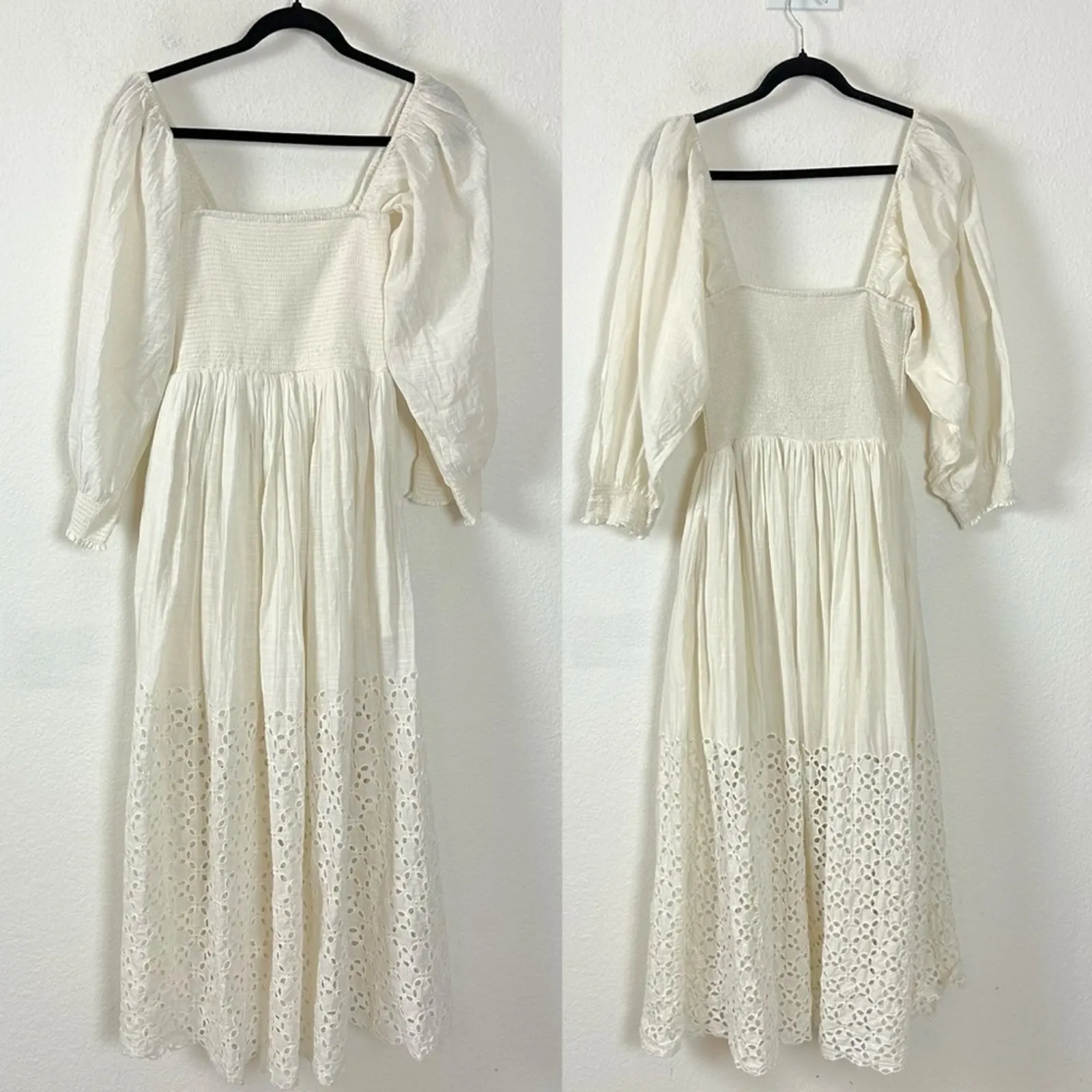 Free People Ethereal Dainty Perfect Storm Midi Dress Ivory Cream Medium Cottage - Image 13