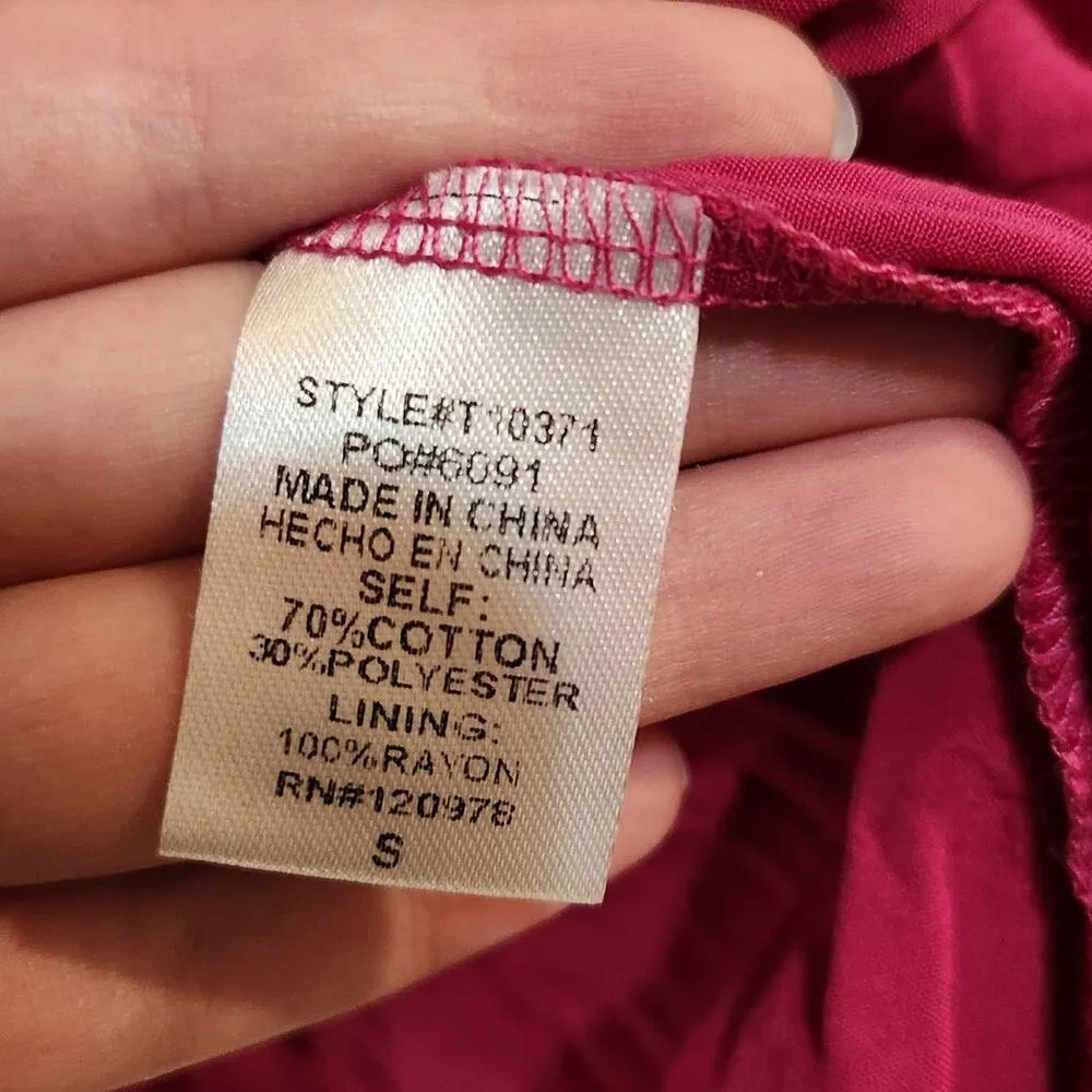 Entro Sleeveless Embroidered Lace Overlay Boho Blouse Pink Size Small - Image 7