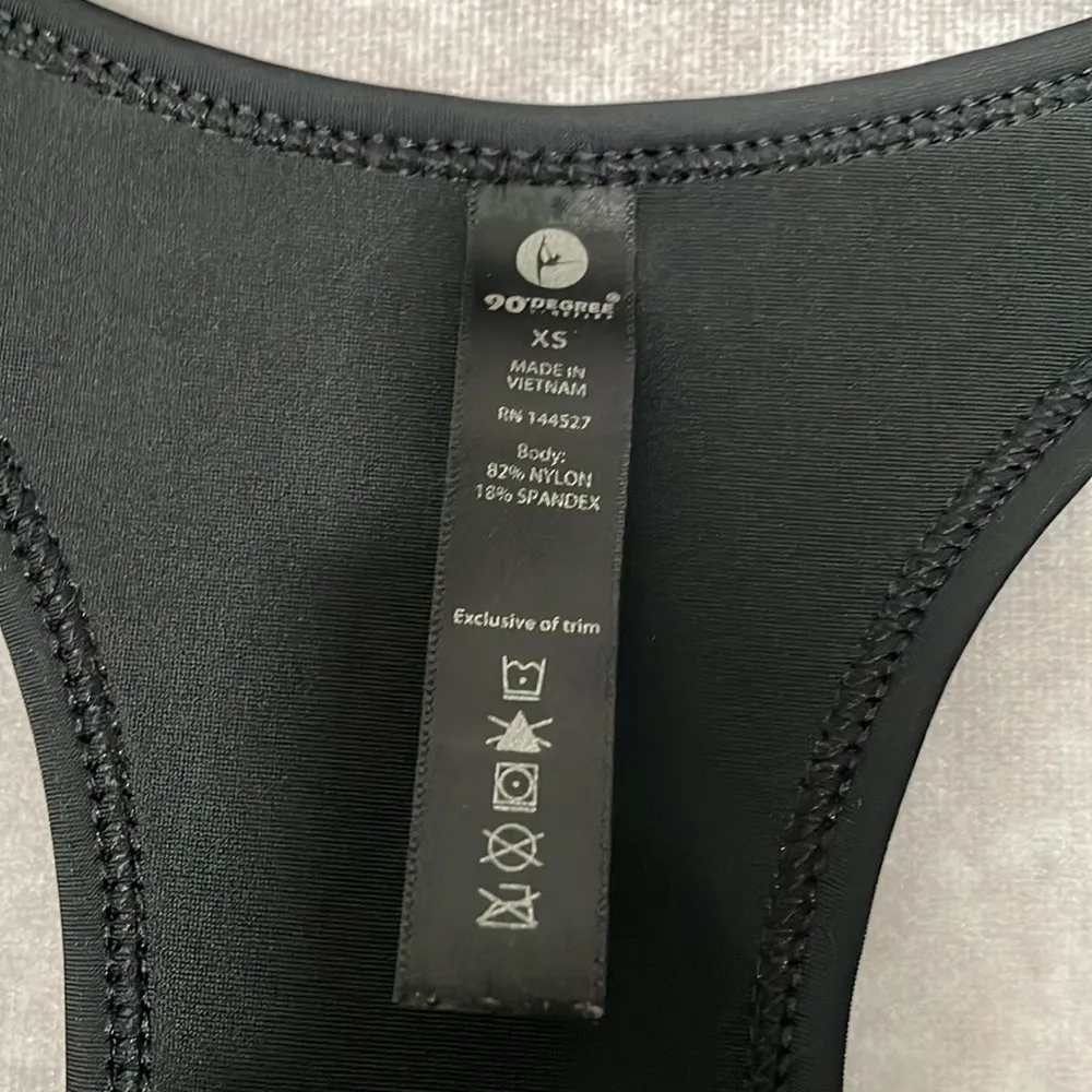 90 Degree By Reflex Women’s Black Racer Back Athletic Tank Top | XS - Image 4