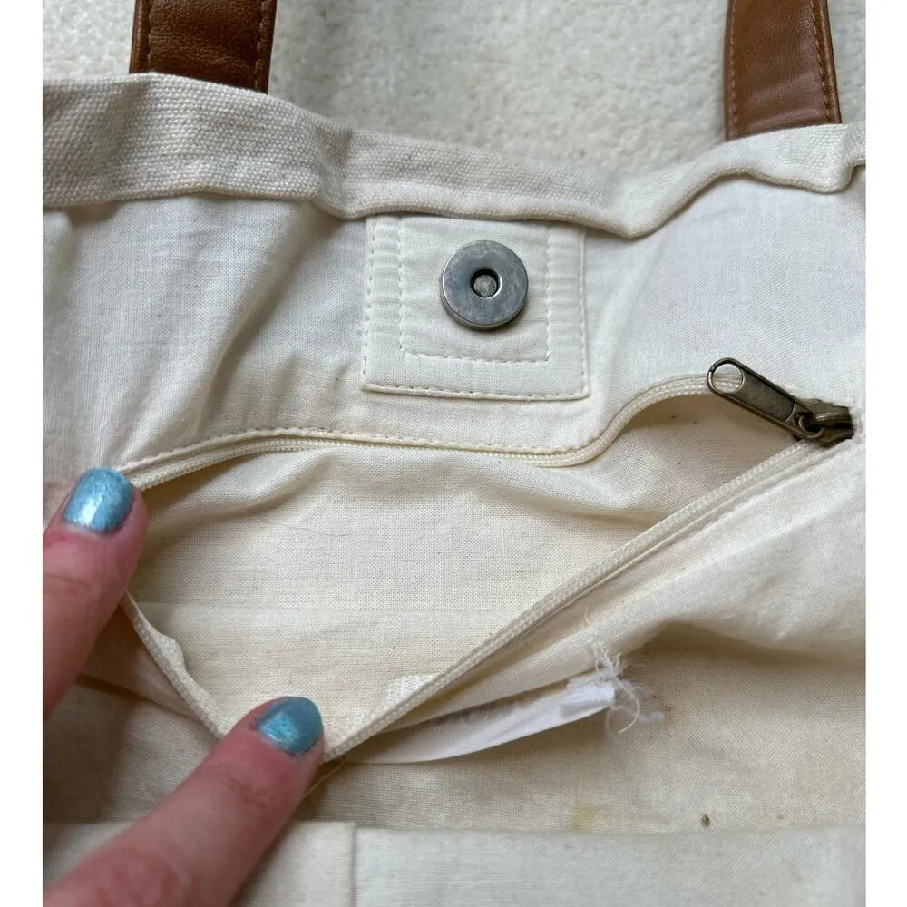 Sonoma: Boho Macrame Style Canvas Tote - Image 5